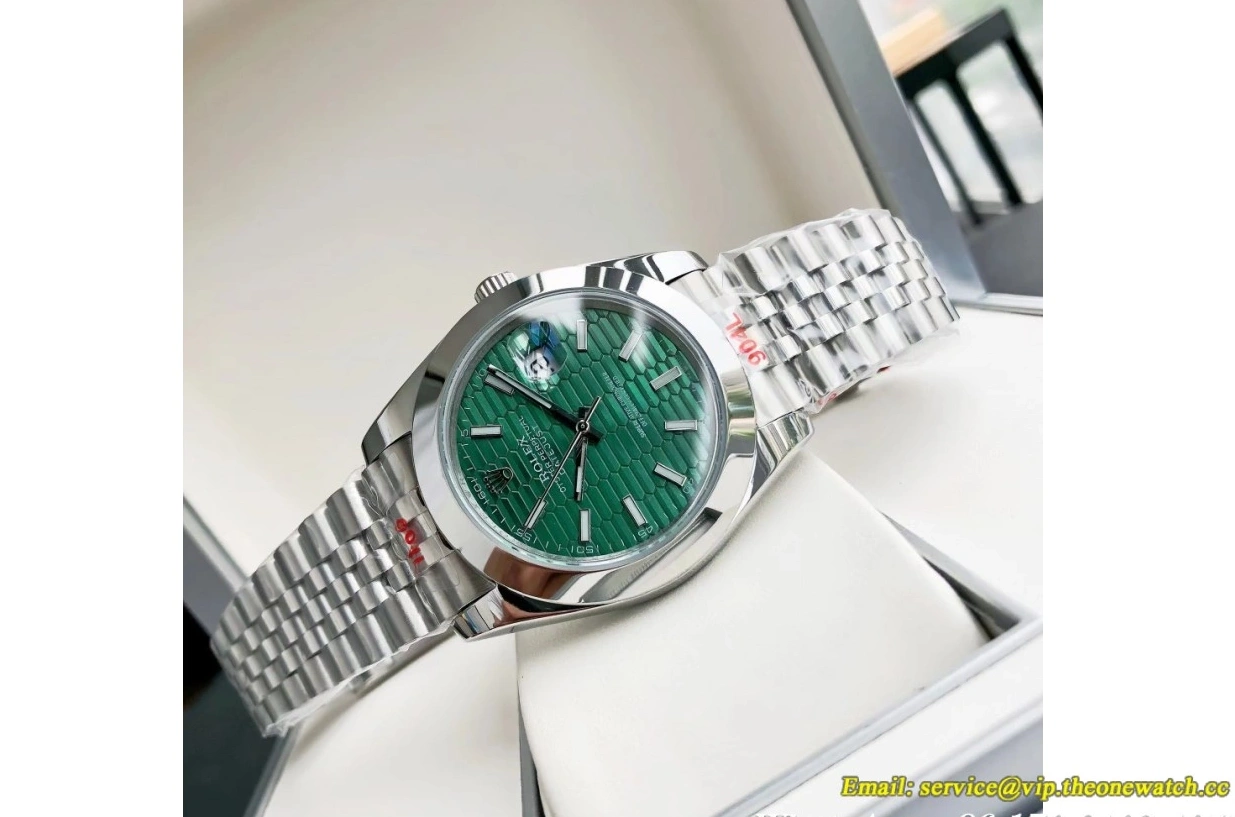 41mm Dial Textured SS Jub GDF SS 126300 MY8215 Datejust Green 0516